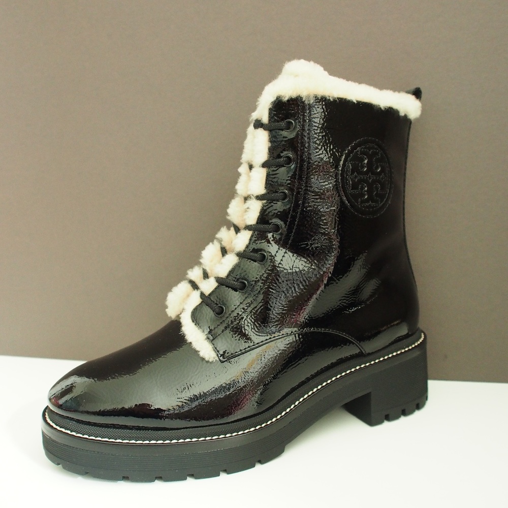 Tory Burch Miller Black Lug Sole Size 9.5